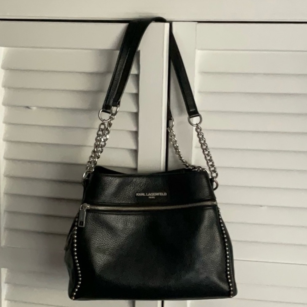 Karl Lagerfeld Black Shoulder Bag with Chain Detail
*****SOLD ELSEWHERE****